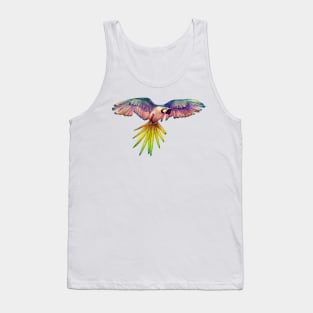 Rainbow Macaw in Flight Tank Top